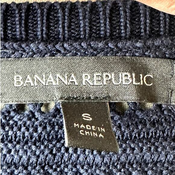 Banana Republic Navy Long Sleeve Sweater Women's Size S - Picture 4 of 5
